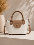 Sac Luna blanc & marron – Porté main & bandoulière
