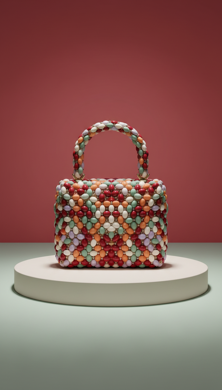 Mini sac à poignée ornée