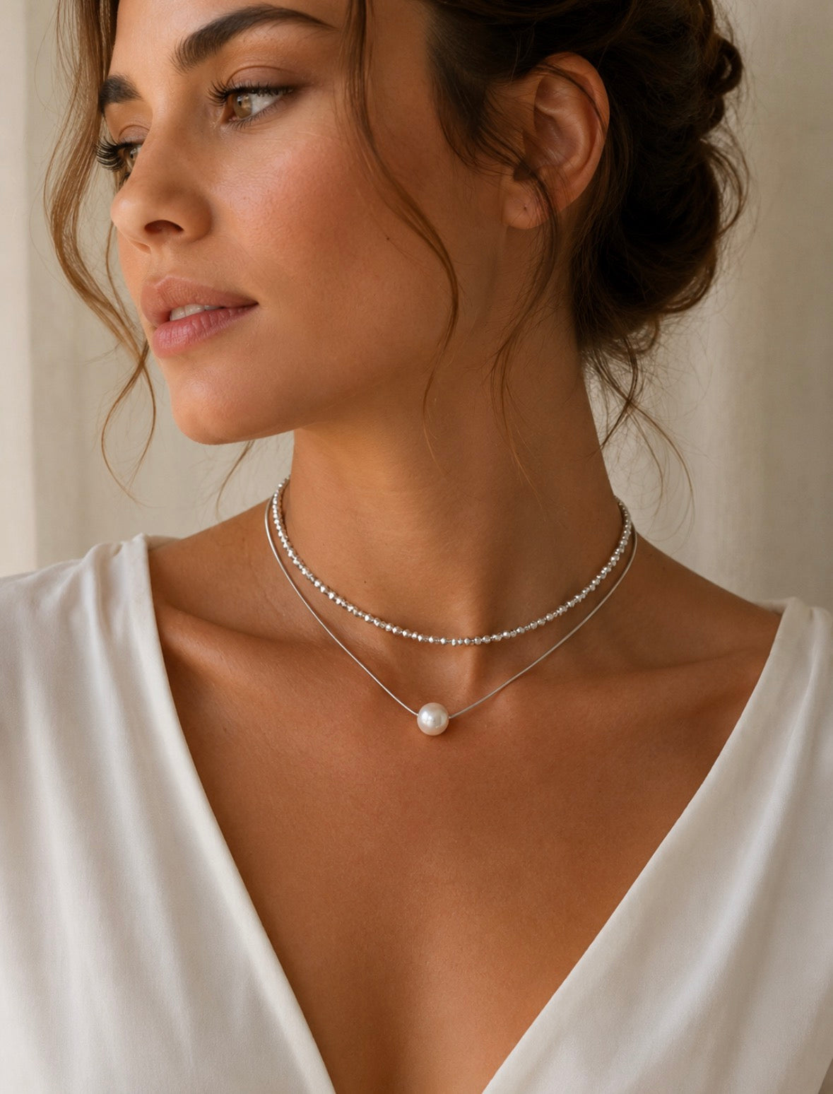 Collier Perle Élégance – Acier inoxydable
