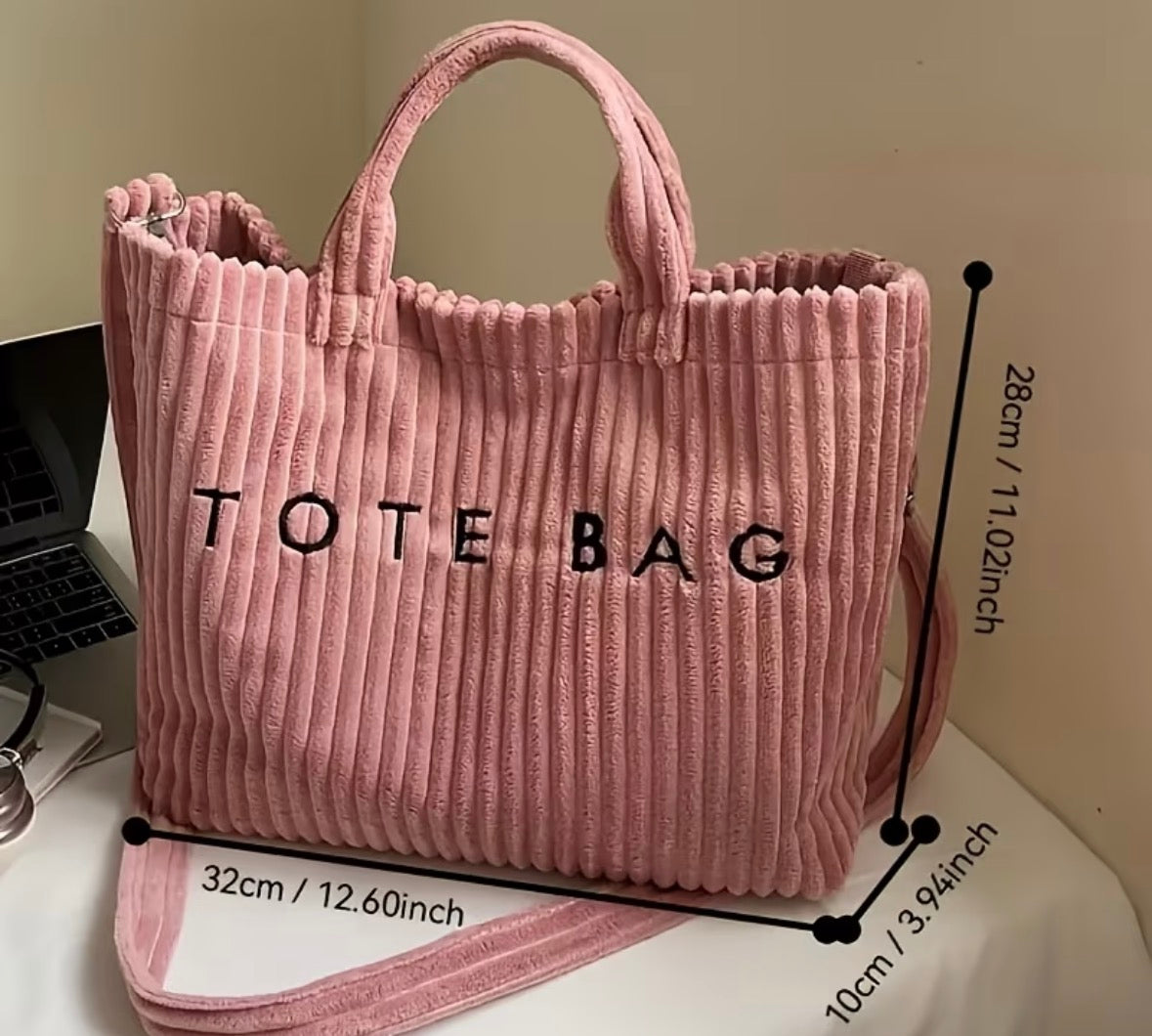 Sac cabas en velours côtelé – Élégance & douceur du quotidien