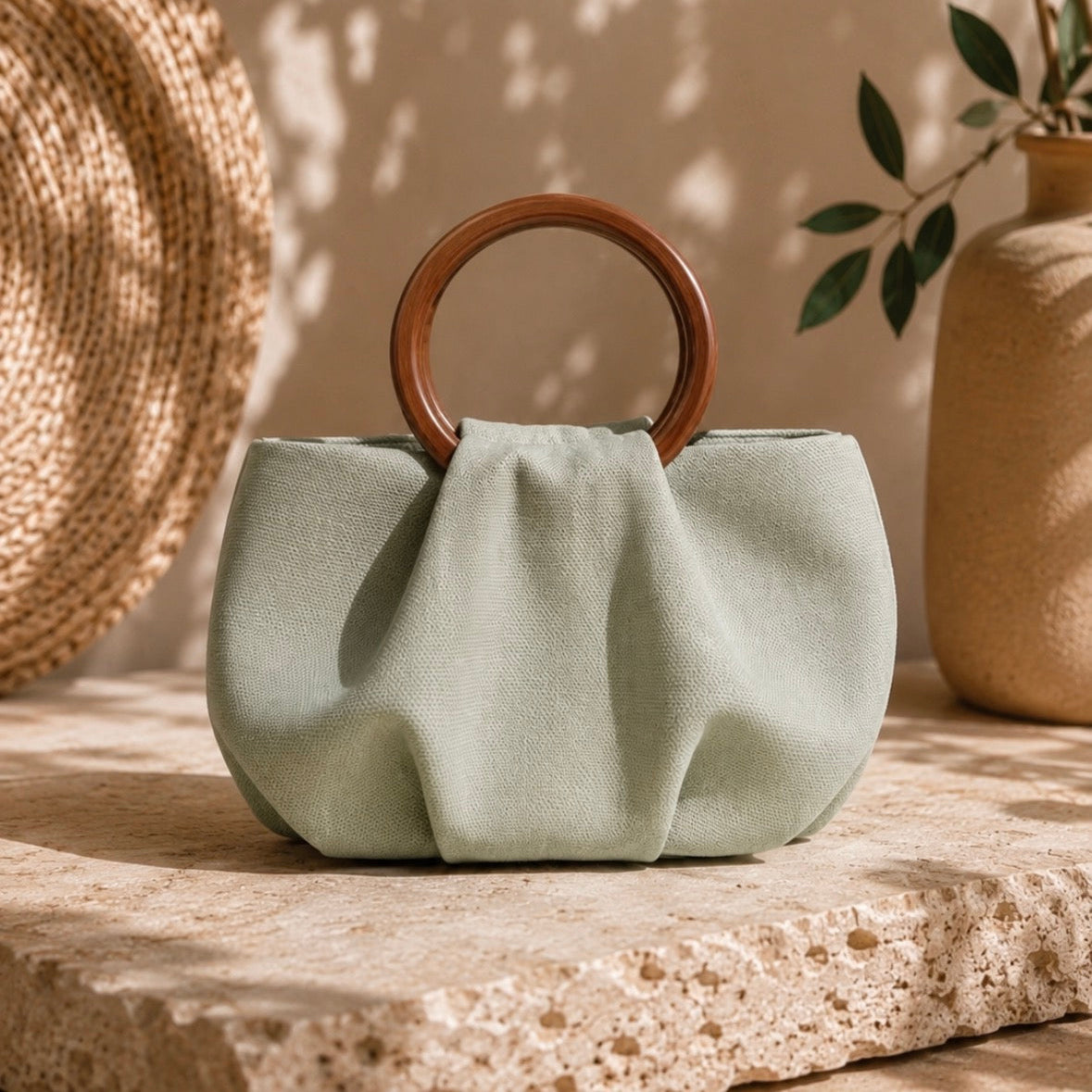 Sac Bohème Chic – Anses effet bois