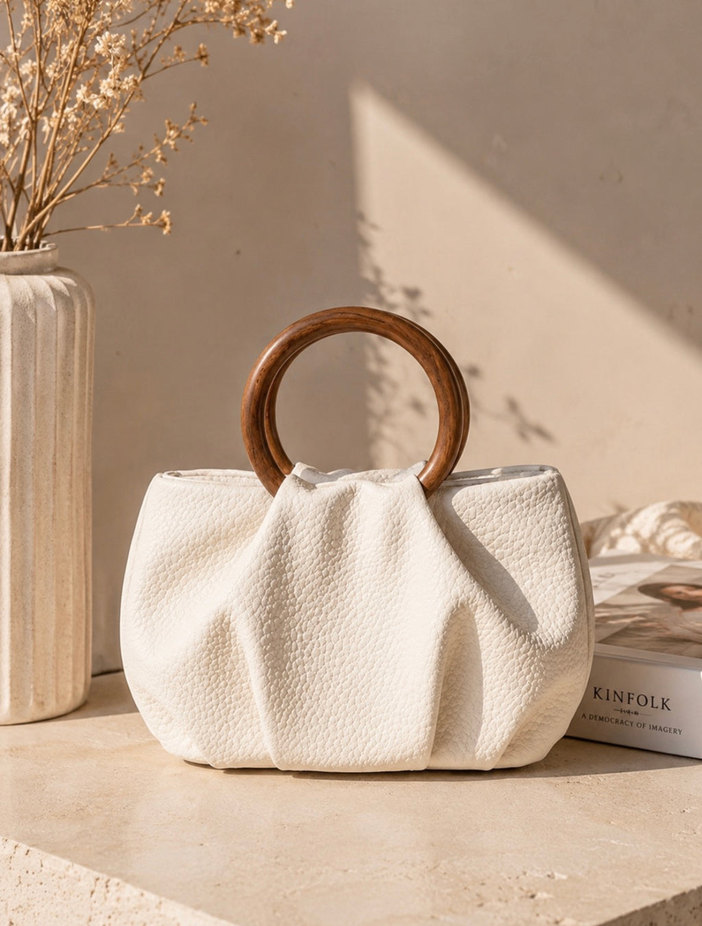 Sac Bohème Chic – Anses effet bois
