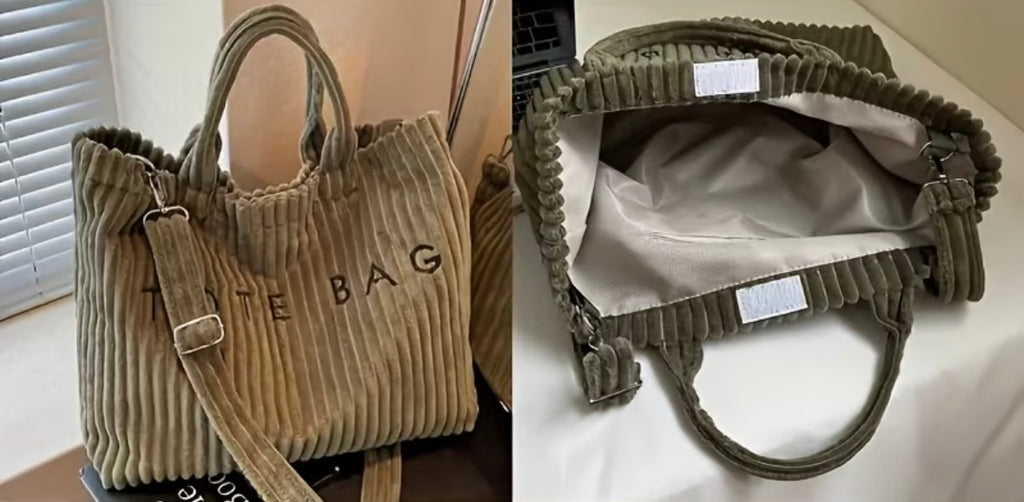 Sac cabas en velours côtelé – Élégance & douceur du quotidien