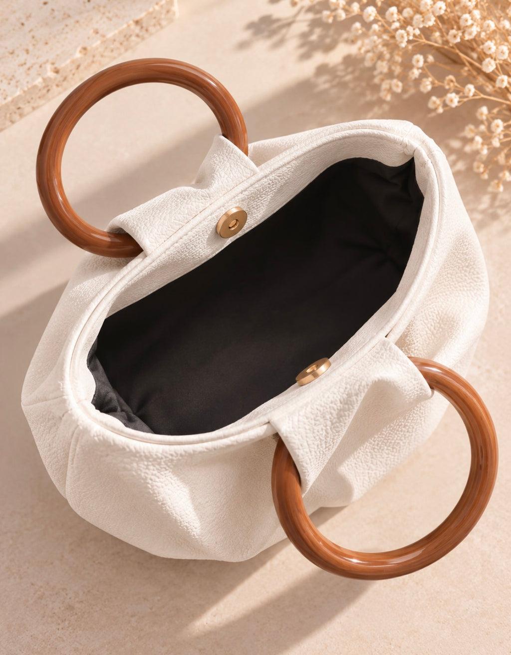 Sac Bohème Chic – Anses effet bois