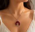 Collier Arbre de Vie Rouge – Acier Inoxydable