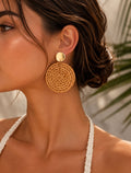 Boucles d’oreilles rondes tressées esprit bohème