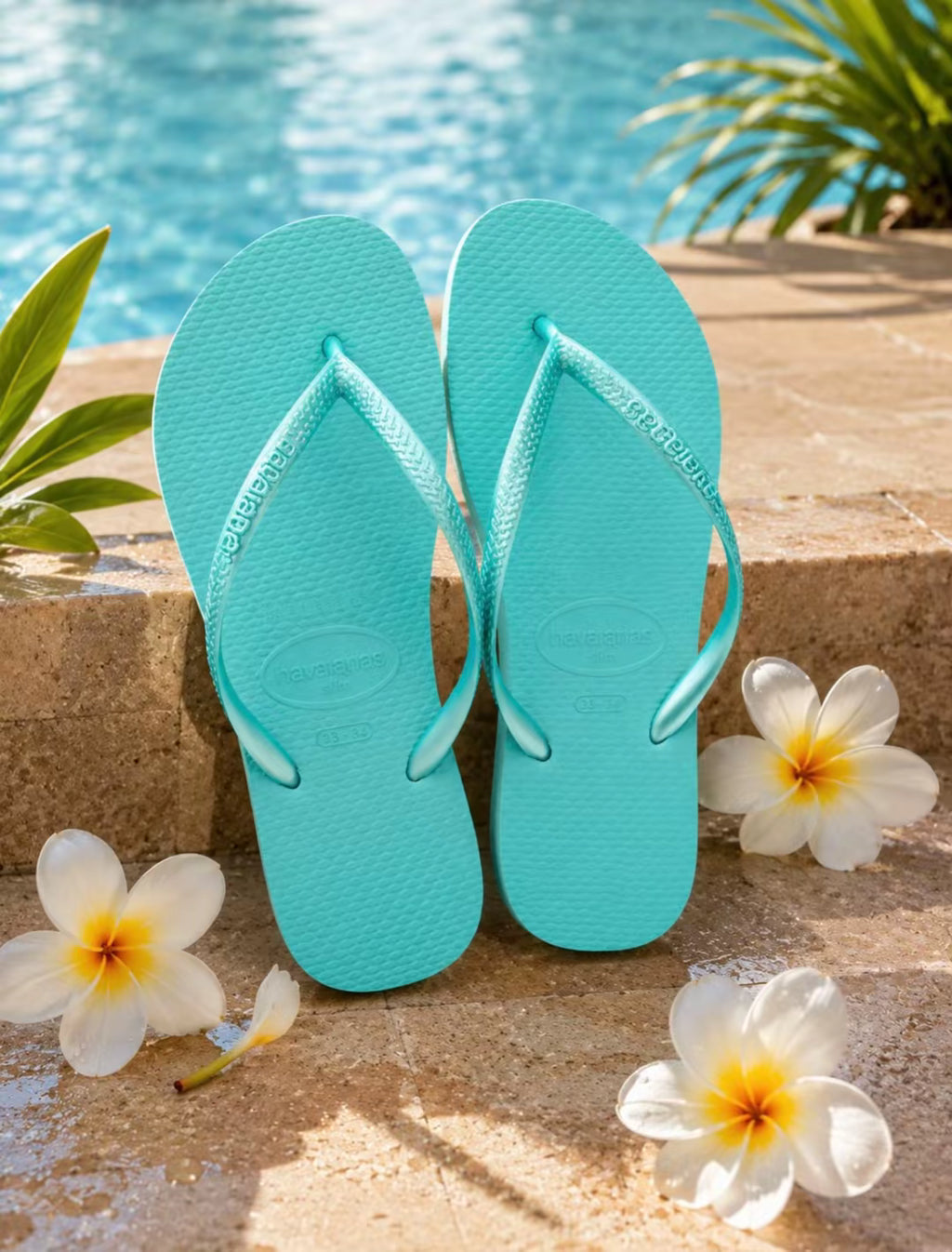 Tongs Havaianas Slim Turquoise – Élégance estivale