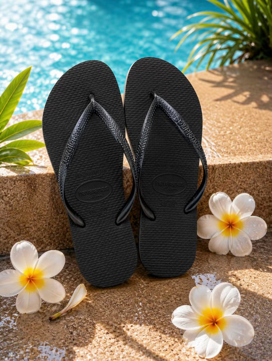 Tongs Havaianas Slim Noires – L’élégance intemporelle