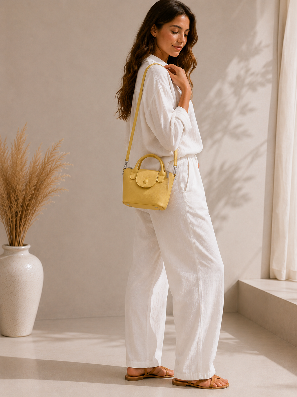 Sac Luna – Porté main & bandoulière (Jaune)